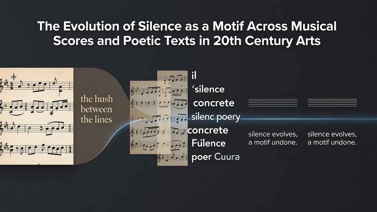 The Evolution of Silence as a Motif Across Musical Scores and Poetic Texts in 20th Century Arts